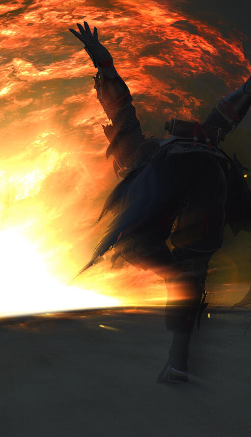 Yuji casting a powerful fire jutsu.